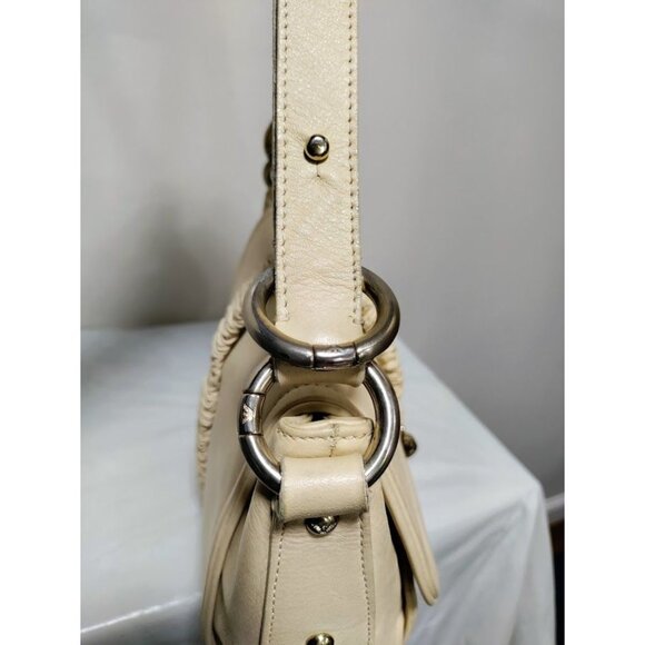 Armani Emporio VINTAGE Leather Adjustable Strap Shoulder Hand Bag White One Size - Picture 12 of 15